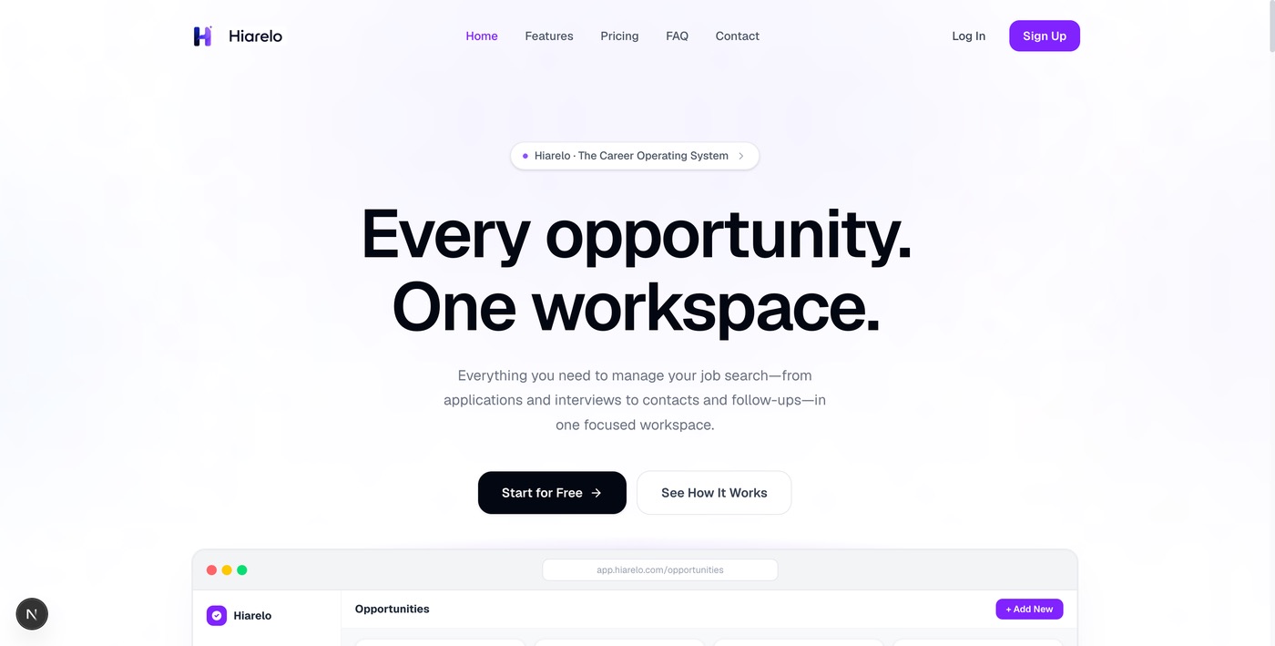 Hiarelo — career operating system